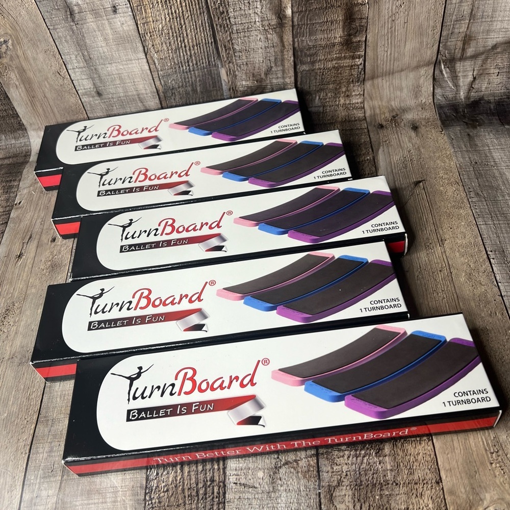 Ballet Is Fun TurnBoard - lot of 5 (2 Pink, 2 Blue, 1 Violet Glitz)